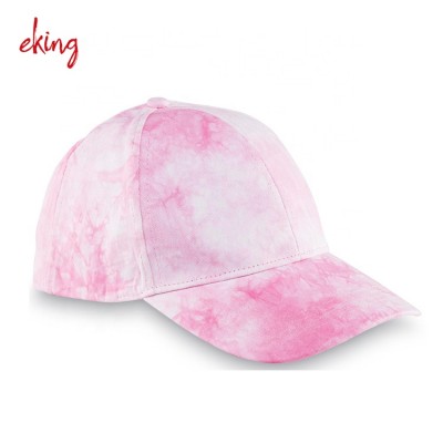 Custom full mesh back pink tie dye baseball cap