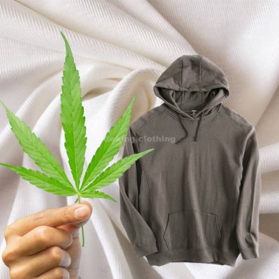 Custom Eco Friendly Printing Men Friendly Material 100% Wool Blank Organic Bamboo Cotton Terry Fabric Pullover Hemp Hoodie